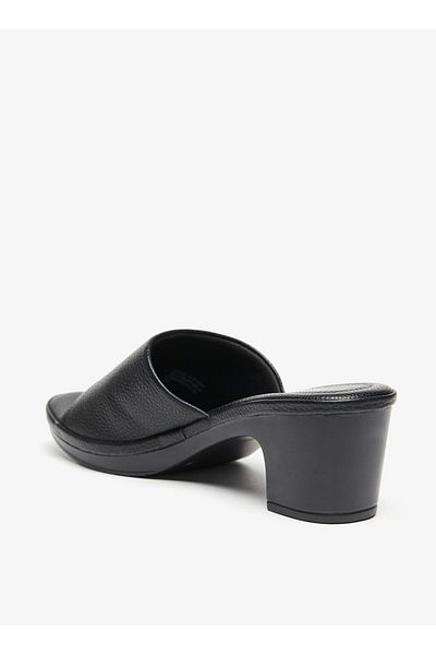 Flora Bella by Shoexpress Textured Slip-On Sandals with Block Heels