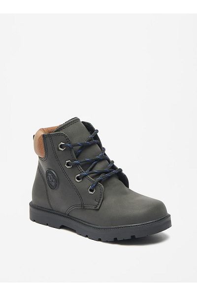 LBL by Shoexpress Solid Ankle Boots with Zip Closure