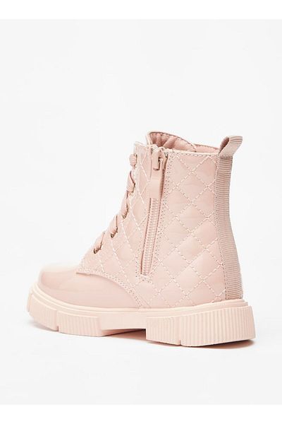 Flora Bella by Shoexpress Quilted Ankle Boots with Zip Closure