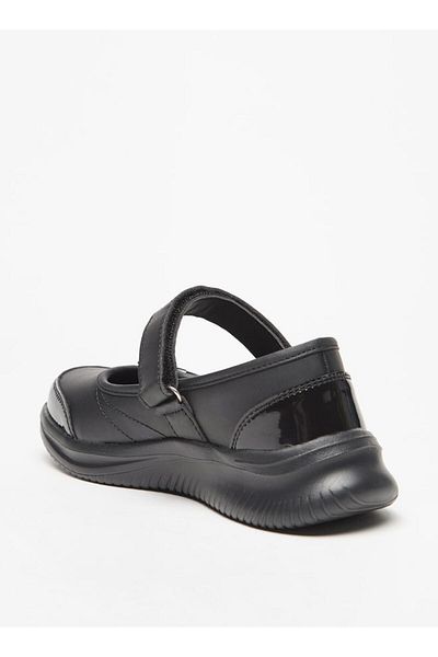 Dash Bow Accent Mary Jane School Shoes with Hook and Loop Closure