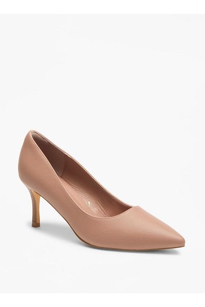 Flora Bella by Shoexpress Solid Slip-On Pumps with Stiletto Heels