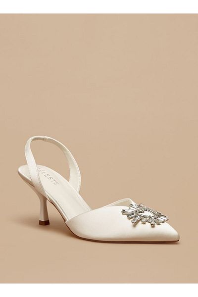Celeste Women's Embellished Slingback Shoes with Stiletto Heels