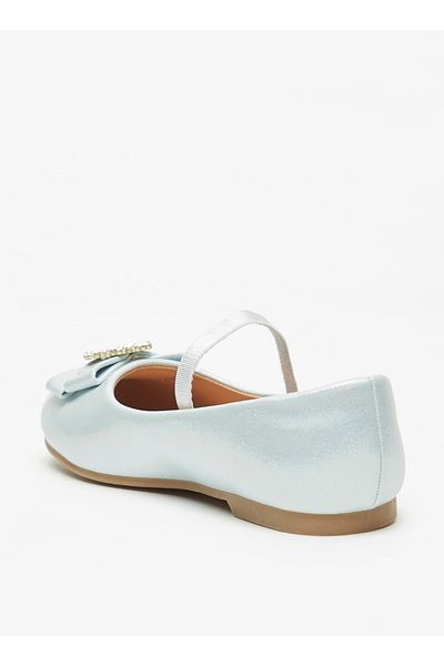 Juniors Embellished Bow Mary Jane Shoes with Elasticated Strap