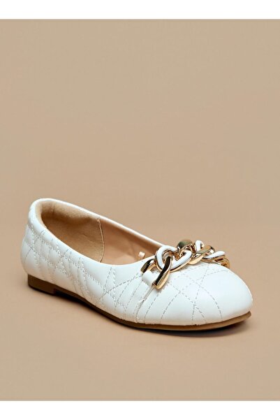 Little Missy Chainlink Accented Slip-On Ballerina Shoes