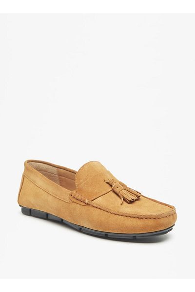 LBL by Shoexpress Solid Slip-On Moccasins with Tassel Detail