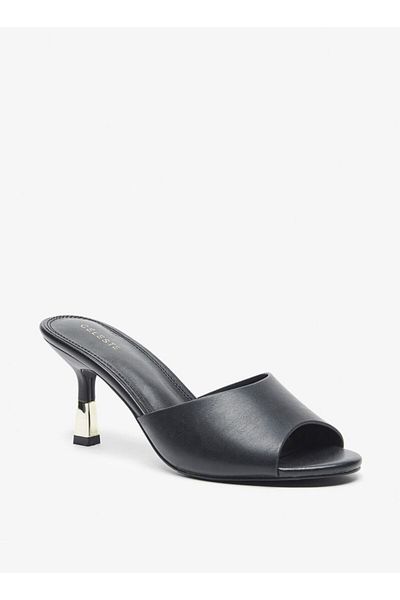 Celeste Women's Solid Slip-On Sandals with Stiletto Heels