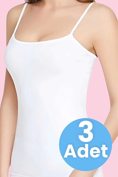 Tezzgelsin Women's Rope Strap Cotton Undershirt 3 Pieces