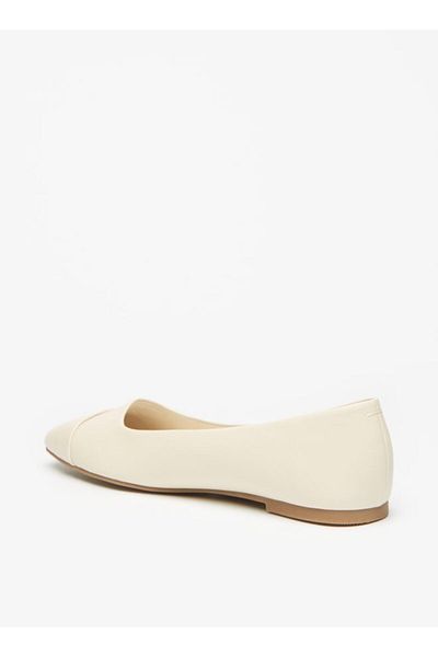 Celeste Women's Textured Slip-On Square Toe Ballerina Shoes