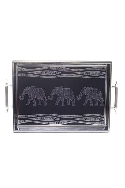 T.Concept Art Series - Rectangular Glass Surface Engagement Presentation Tea Tray Dmt382