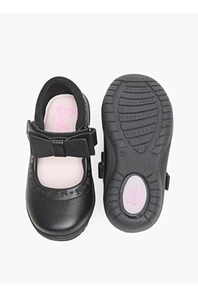 Barbie Bow Detail Mary Jane School Shoes with Hook and Loop Closure