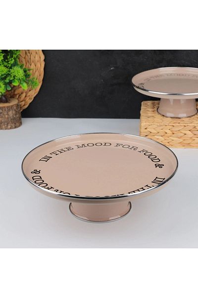 MİEN Large Size Mien Enamel Cake Stand
