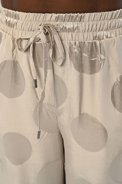 Orfeo Negro Round Patterned Jacquard Comfortable Fit Pants