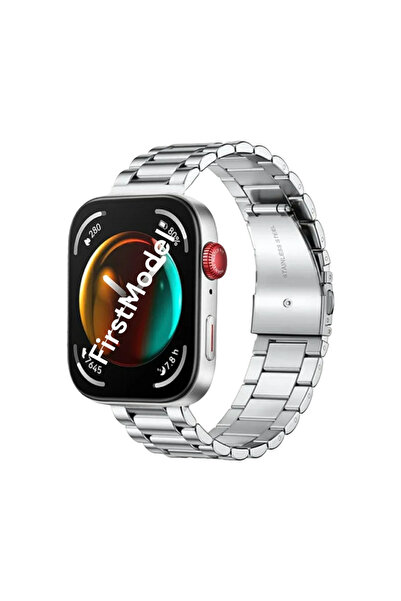 FirstModel Huawei Watch Fit 3,4,5 Pro Uyumlu Paslanmaz Çelik Kordon Pim Çevir...