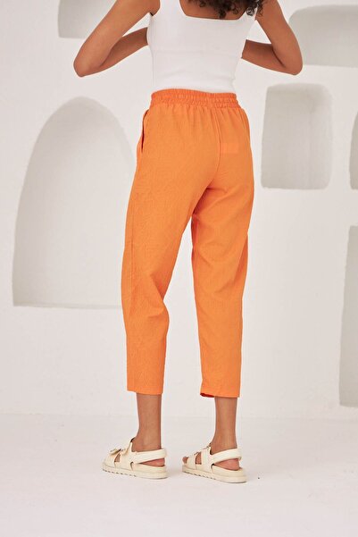 Orfeo Negro GEOMETRIC PATTERNED COMFORTABLE FIT FABRIC TROUSERS