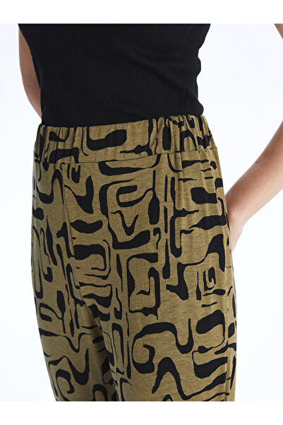 LC Waikiki Lcwaikiki Basic Elastic Waist Comfortable Patterned Women's Trousers