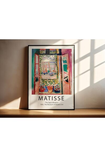 Linacci İnce Siyah Metal Çerçeve Yazlık Sanatsal Cam Poster Tablo Seti