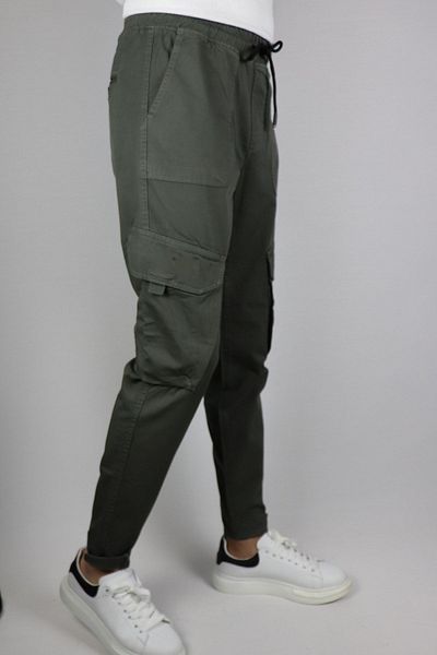 inpool Cargo Pocket Trousers with Velcro Legs, Waist Ties