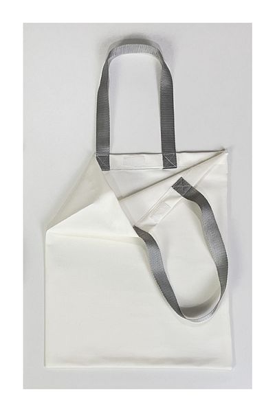 Hulganz Gray Handle Printed Tote Bag - Hydrangea 33x40cm