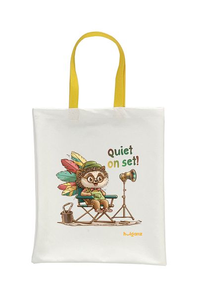Hulganz Geanta Tote Imprimata Arici Galben - Director, 33x40cm