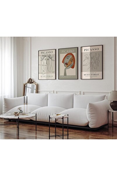 Linacci Комплект от 3 черни тънки метални рамки за плакати Summer Breeze