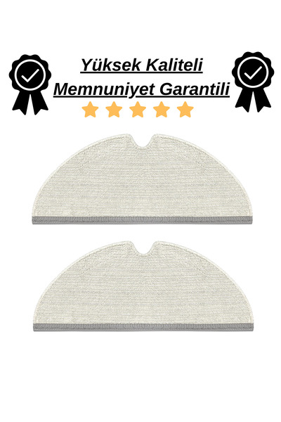 robotyedek Roborock Q5 Q7 Q8 S5 S5 Max S6 S6 Pure S6 Maxv Uyumlu 2 Adet Mop B...