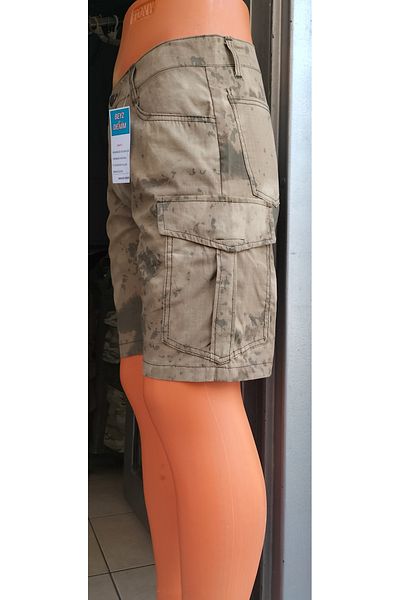 BeyzDenim Camouflage Desert Pattern Above Knee Plus Size Shorts Capri Pants