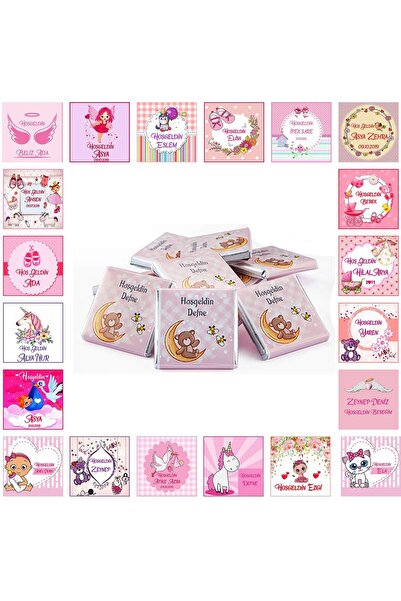 çikilata Bebek Çikolatası Kız Isimli Dökme Madlen Çikolata Kişiye Özel Tasarı...