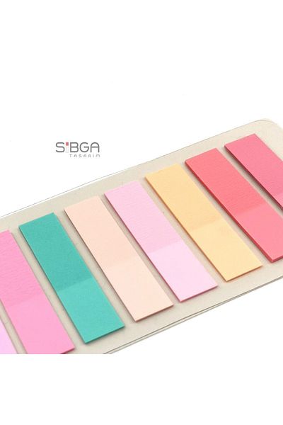 sibga tasarım Transparent Colored Postit Post-it Post ItBookmark Bookmark Postit Sticker Note Paper 200 Sheets