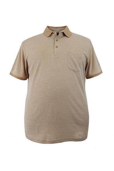 marufshop Ανδρικό μπλουζάκι μεγάλου μεγέθους - μαρασμένο, τσέπες, μπεζ