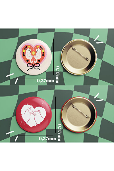 sweet cats badge set of 2