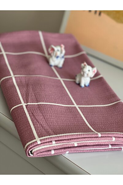 Shopiole Pink Dried Rose Double Cotton Pique - 200cm x 220cm