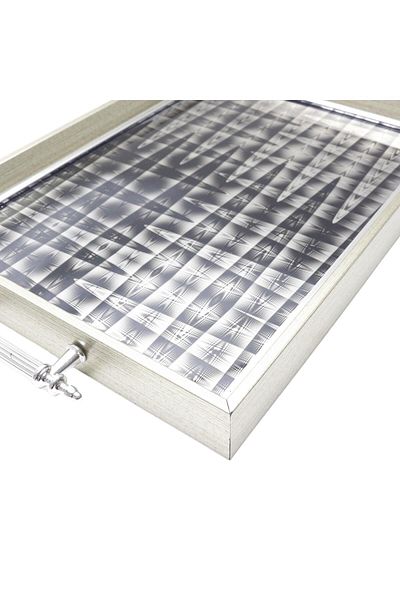 T.Concept Dmt353 Model Abstract Series - Rectangular Glass Surface Engagement Presentation Tea Tray