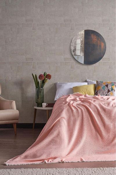 Miabella Home Pique Double, Summer Pique 100% Cotton, Double Bedspread, Tasseled Edge, Soft