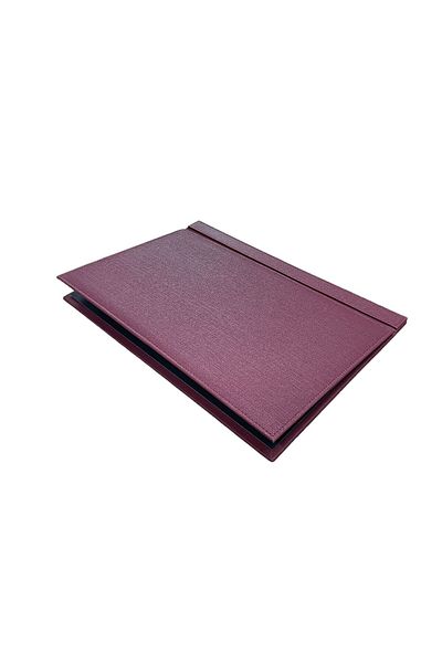 Kerem ofis Elite One Piece Leather Desk Mat with Lid - Special Stitched