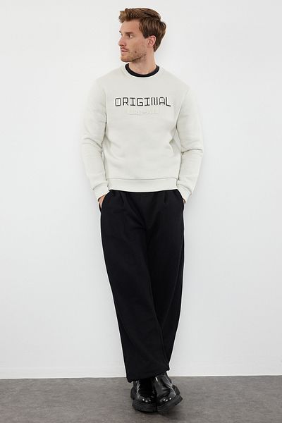 Trendyol Collection Φούτερ Fluffy Print Fleece Slim Fit - TMNAW25SW00150
