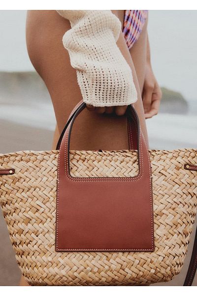 MANGO Woman Sešívaná detailní taška