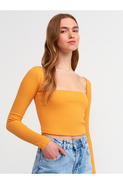 Dilvin Manecă lungă cu snur 3700 Model Ball - Portocaliu