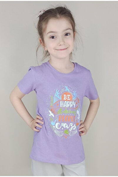 Bluence Tricou mov din bumbac pentru fete