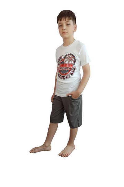 Bluence Set Capri alb din bumbac pentru ospătar pentru bărbați