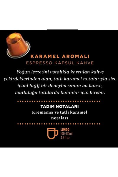 Kahve Dünyası Karamel Aromalı Kapsül Kahve 10 Lu