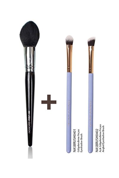 nascita مجموعة فرش مكياج احترافية - للتظليل وأحمر الخدود والبودرة والكونتور