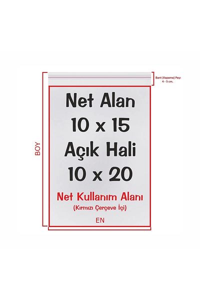 Anybou Transparent Banded Gelatin Bag 10x20 100 Pieces