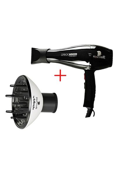 Hector Professional Blow Dryer 3500 Turbo-black + White