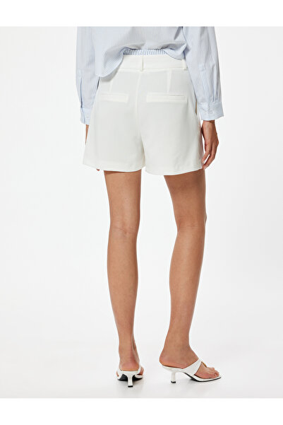 Koton X Sibil Çetinkaya - Çift Bel Detaylı Boxer Şort Cepli Pile Detaylı