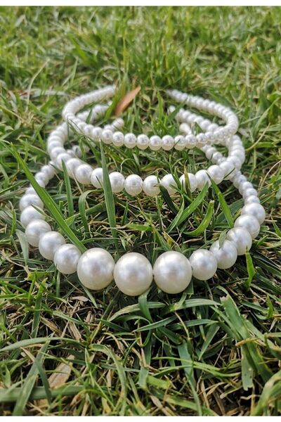 Chehra Design Kadın Incili Büyük Orta Ve Küçük 3lü Taç