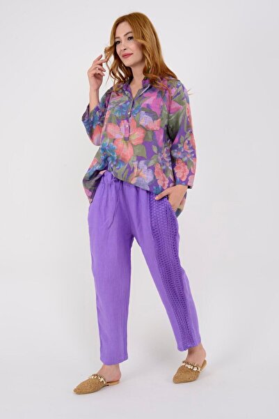 Park Moda 15455F-4 ÇİÇEK DESEN GÖMLEK