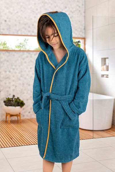 DM HOME COLLECTİON رداء حمام للأولاد والبنات بغطاء للرأس من DM - نمط أسد