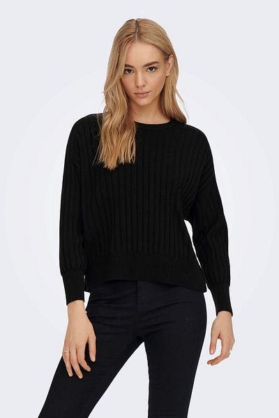 ONLY Pulover tricotat cu croiala relaxată pentru femei 65515268804 Negru
