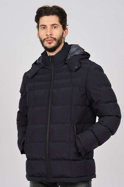 By Serco Men's Pocket Detailed Hooded Coat 0622620 Navy Blue