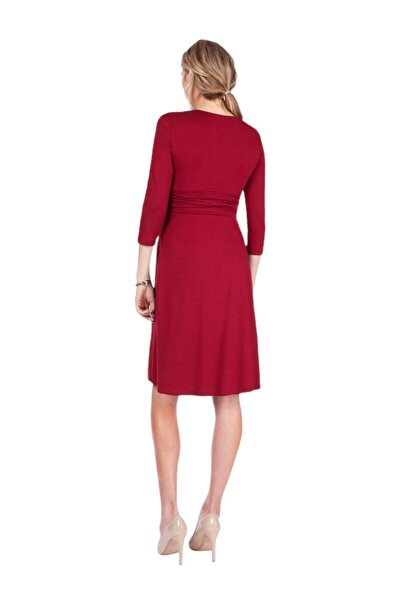 MAMAYAGA Γυναικείο μοντέλο με κόμπο κάτω από το στήθος Αθλητικό φόρεμα εγκυμοσύνης με μανίκια τριών τετάρτων